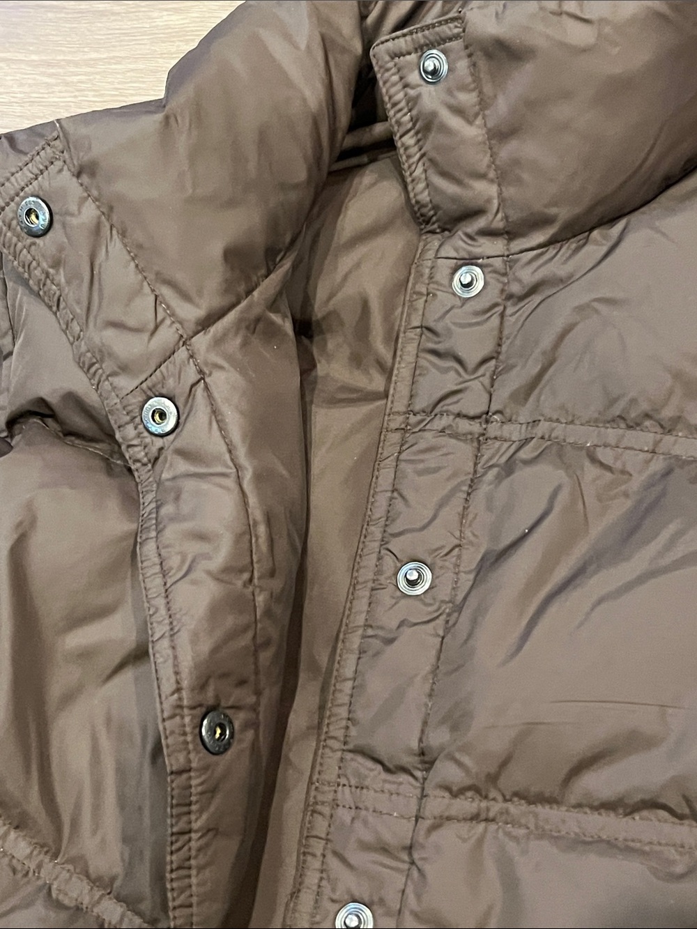 Lands’ End Women’s Quilted Puffer Vest in Brown Down and Feather Insulated Sz M - Picture 5 of 9